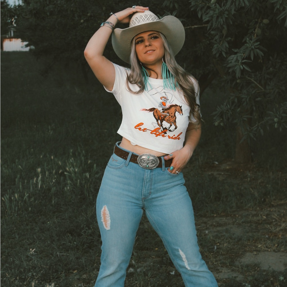 Let it ride crop top